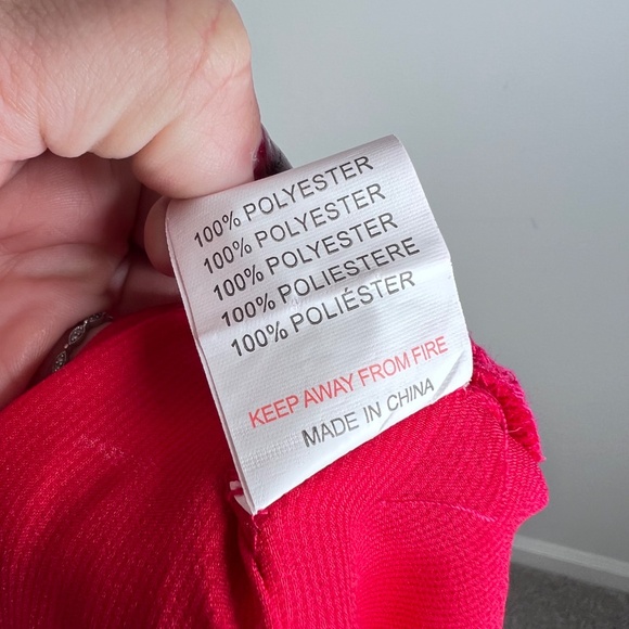 Glamorous Hot Pink Satin Silky Cowl Neck Slip Dress 8 - Picture 5 of 6